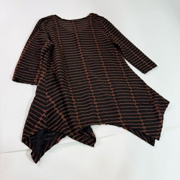 Kaktus Sweater Women Small Lagenlook Black  3/4 Sleeve Button Tassel Fall Winter - Picture 7 of 10